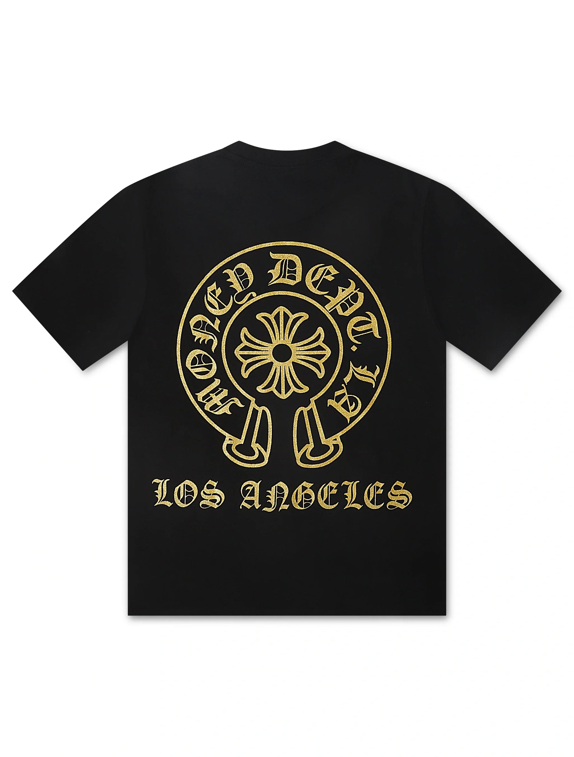 Money Dept. Vintage Old English Tee - Black/Gold Denim Exchange