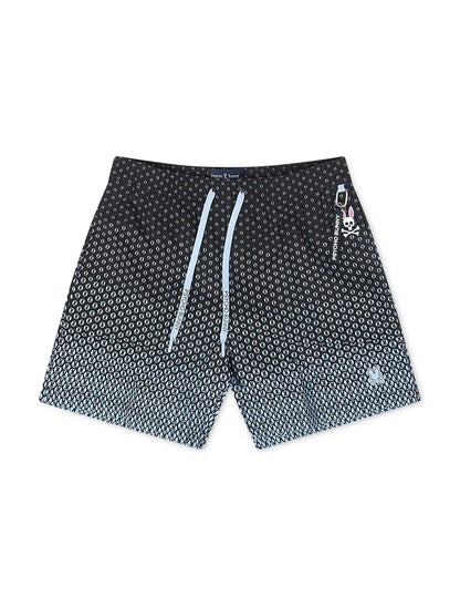 Psycho Bunny Bendigo All Over Print Swim Shorts - Evening Blue Denim Exchange