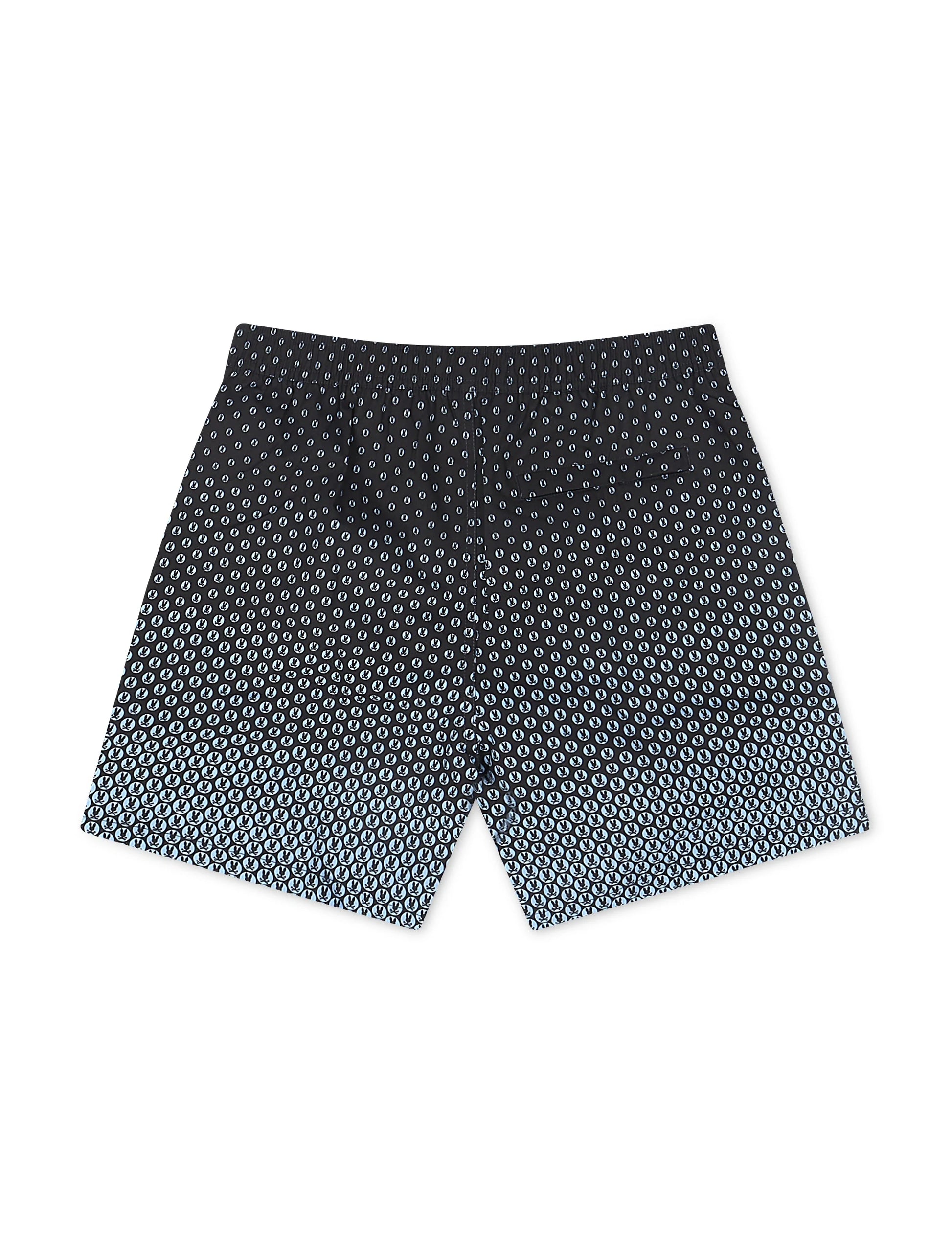 Psycho Bunny Bendigo All Over Print Swim Shorts - Evening Blue Denim Exchange
