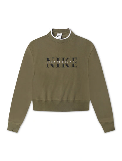 Nike Womens Phoenix Oversized Crewneck - Medium Olive Denim Exchange