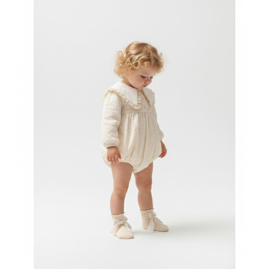 Isla Lace Romper Set Honey and Hive