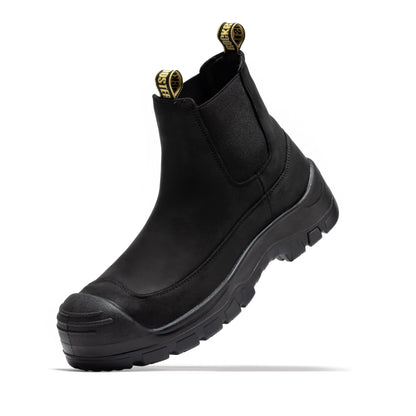 ROCKROOSTER Woodland Brown 6 inch Composite Toe Pull-on Leather Work Boots AK664 Rock Rooster Footwear Inc