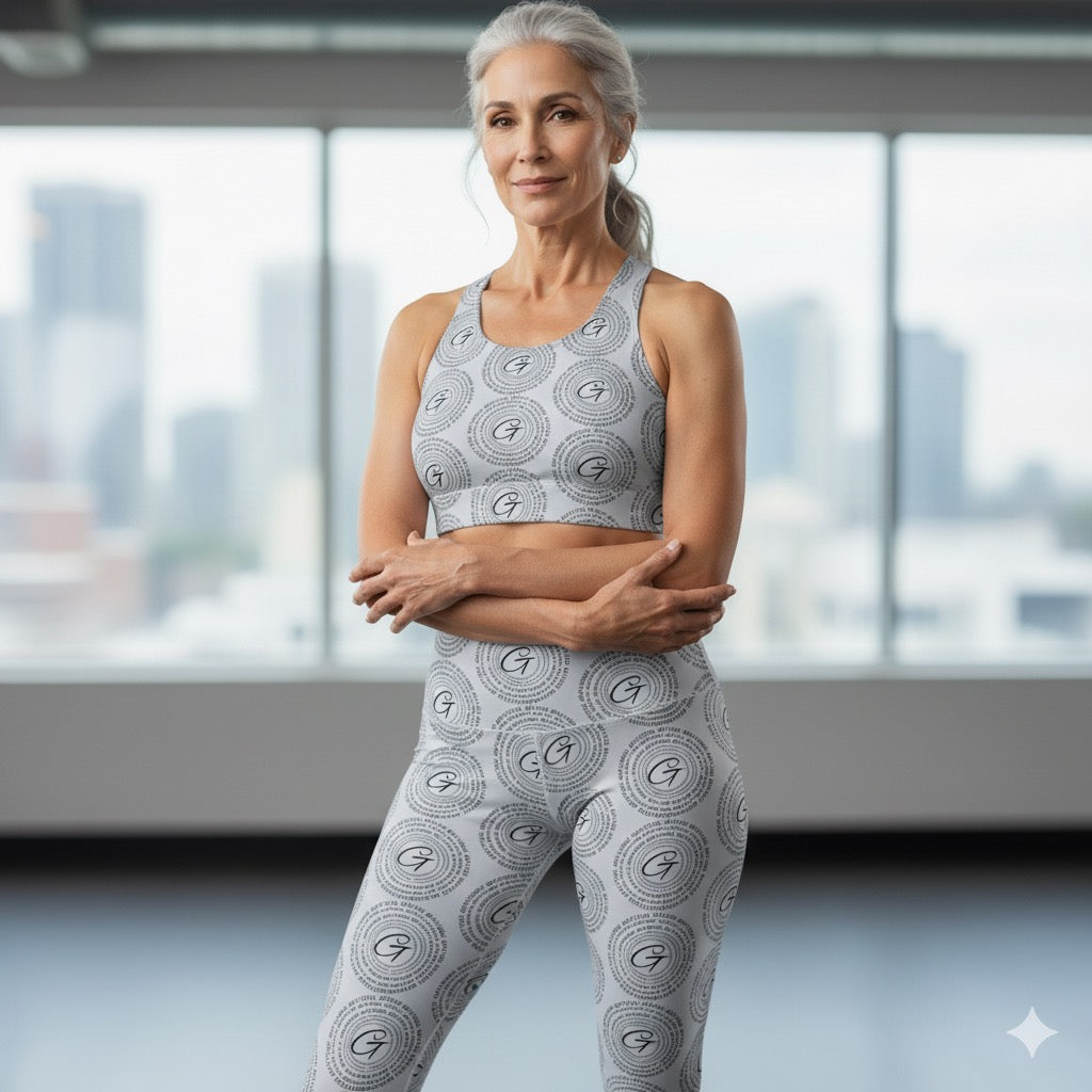 High Waisted Yoga Leggings (AOP) Grayceful LLC