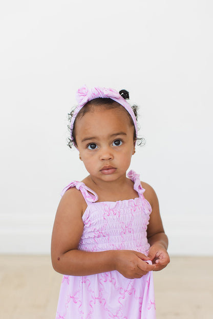 Emeryn - Smocked Diaper Dress Set Blush Lotus