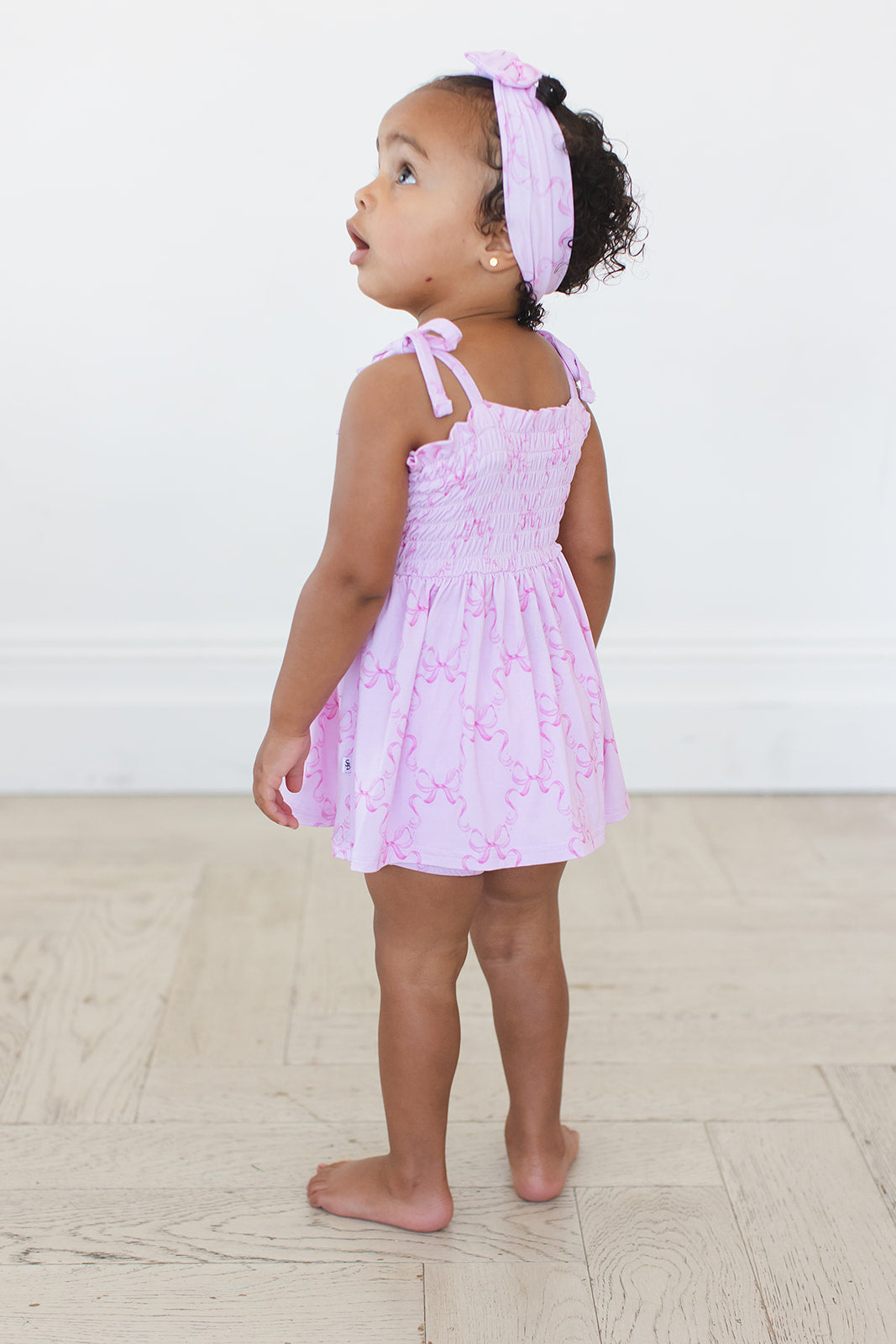 Emeryn - Smocked Diaper Dress Set Blush Lotus