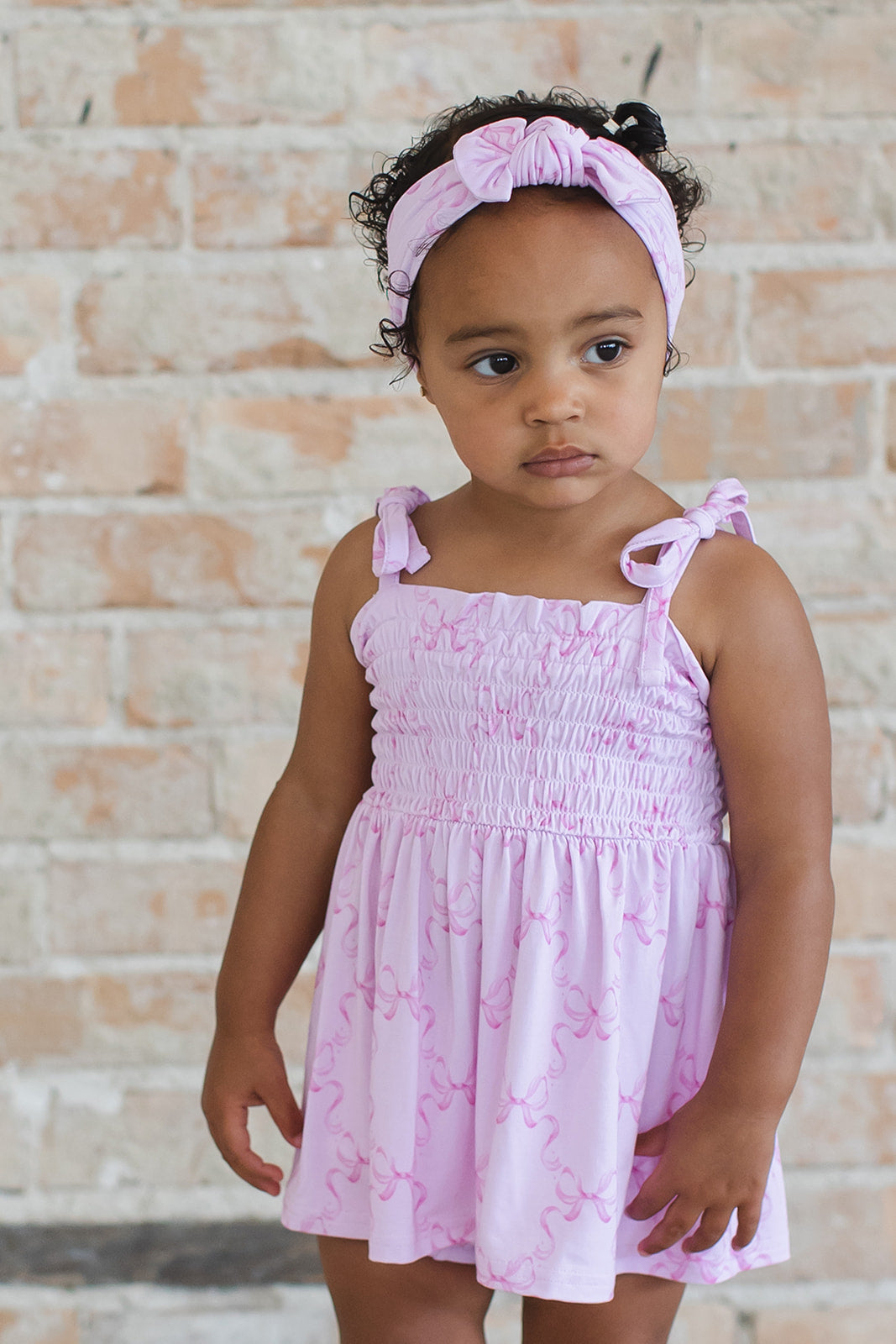 Emeryn - Smocked Diaper Dress Set Blush Lotus
