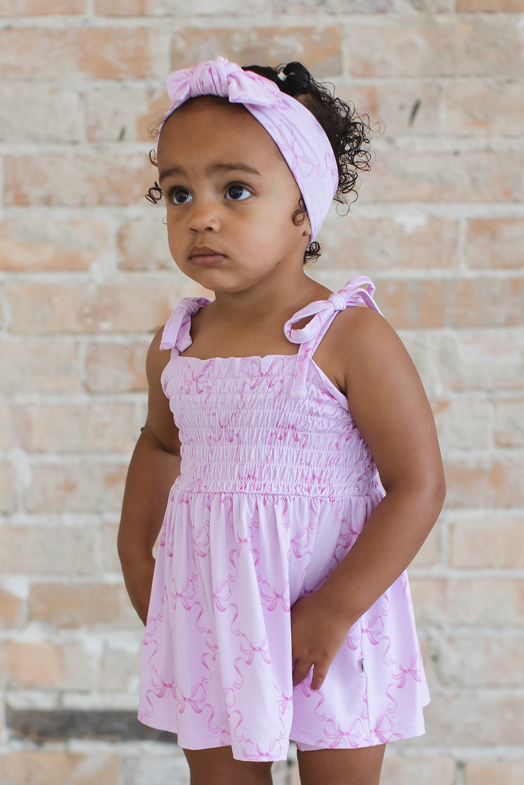 Emeryn - Smocked Diaper Dress Set Blush Lotus