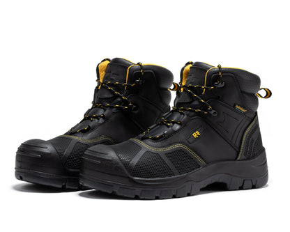 ROCKROOSTER Woodland Black 6 inch Waterproof Composite Toe Leather Work Boots AK663 Rock Rooster Footwear Inc