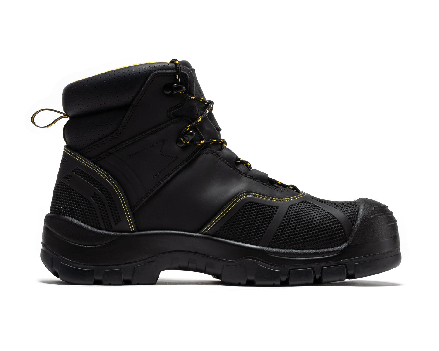 ROCKROOSTER Woodland Black 6 inch Waterproof Composite Toe Leather Work Boots AK663 Rock Rooster Footwear Inc