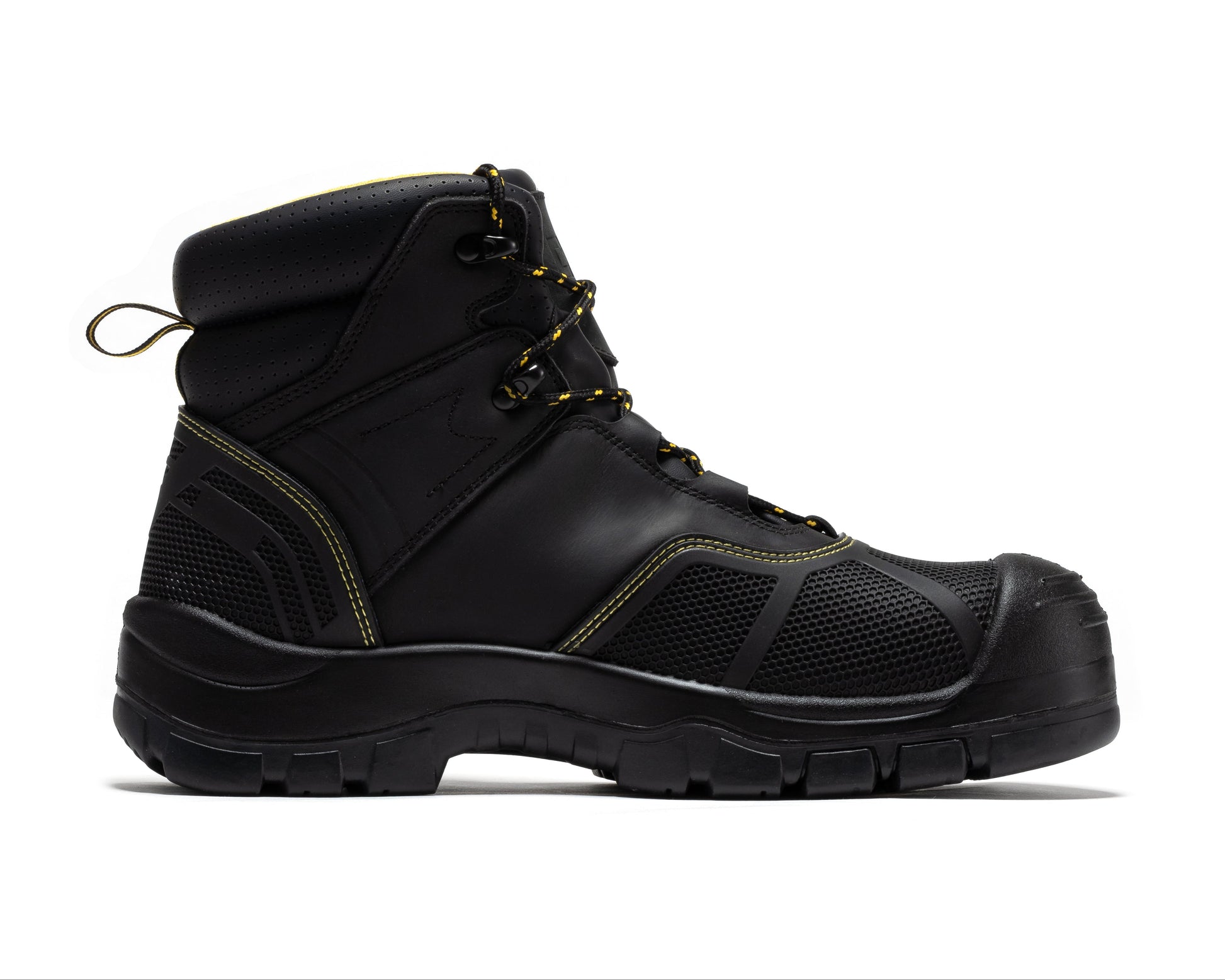 ROCKROOSTER Woodland Black 6 inch Waterproof Composite Toe Leather Work Boots AK663 Rock Rooster Footwear Inc