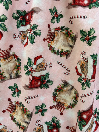 Holiday Cats Midi Dress Retrolicious