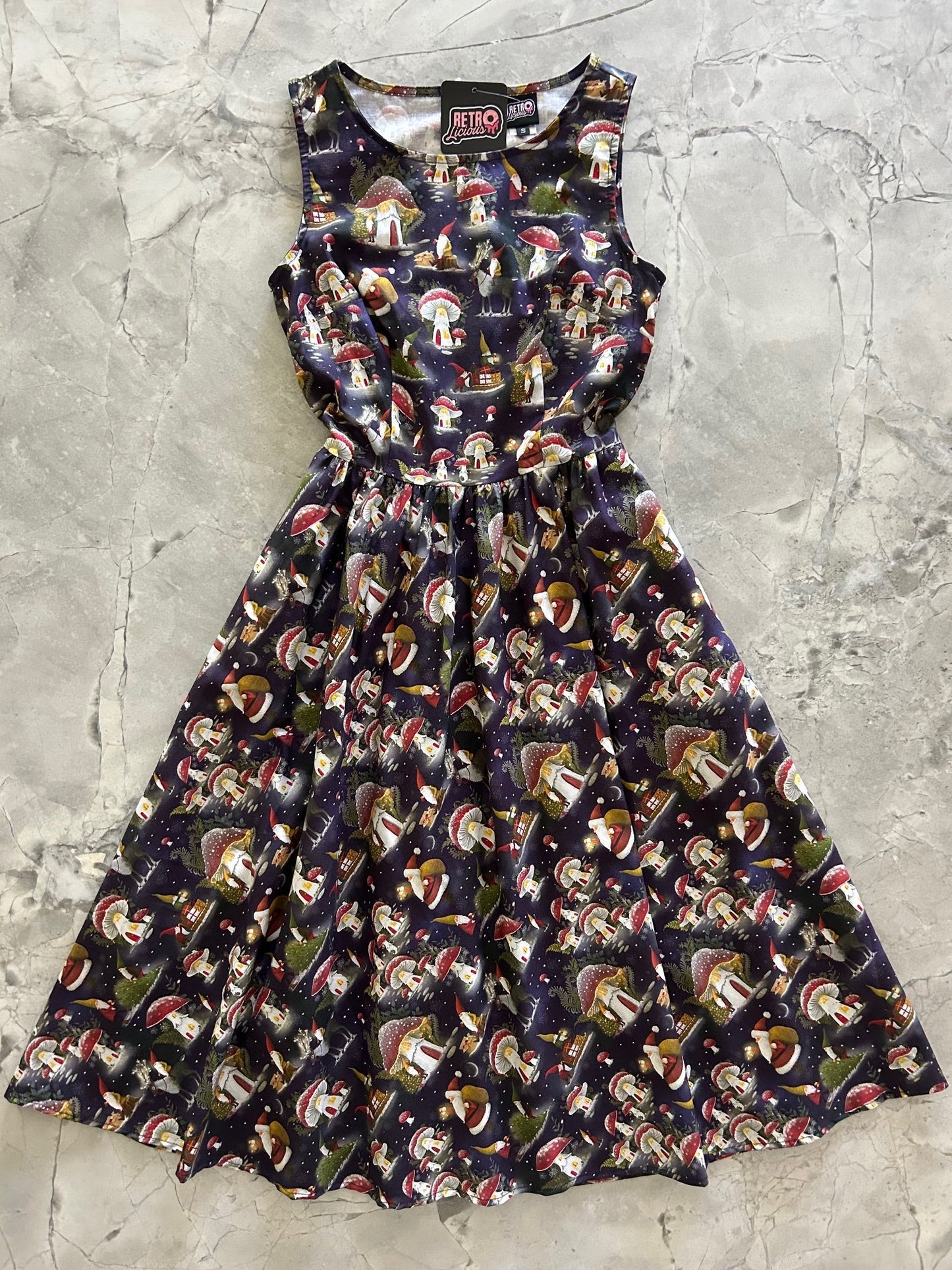 Gnome Midi Dress - Small only, 1 left! Retrolicious
