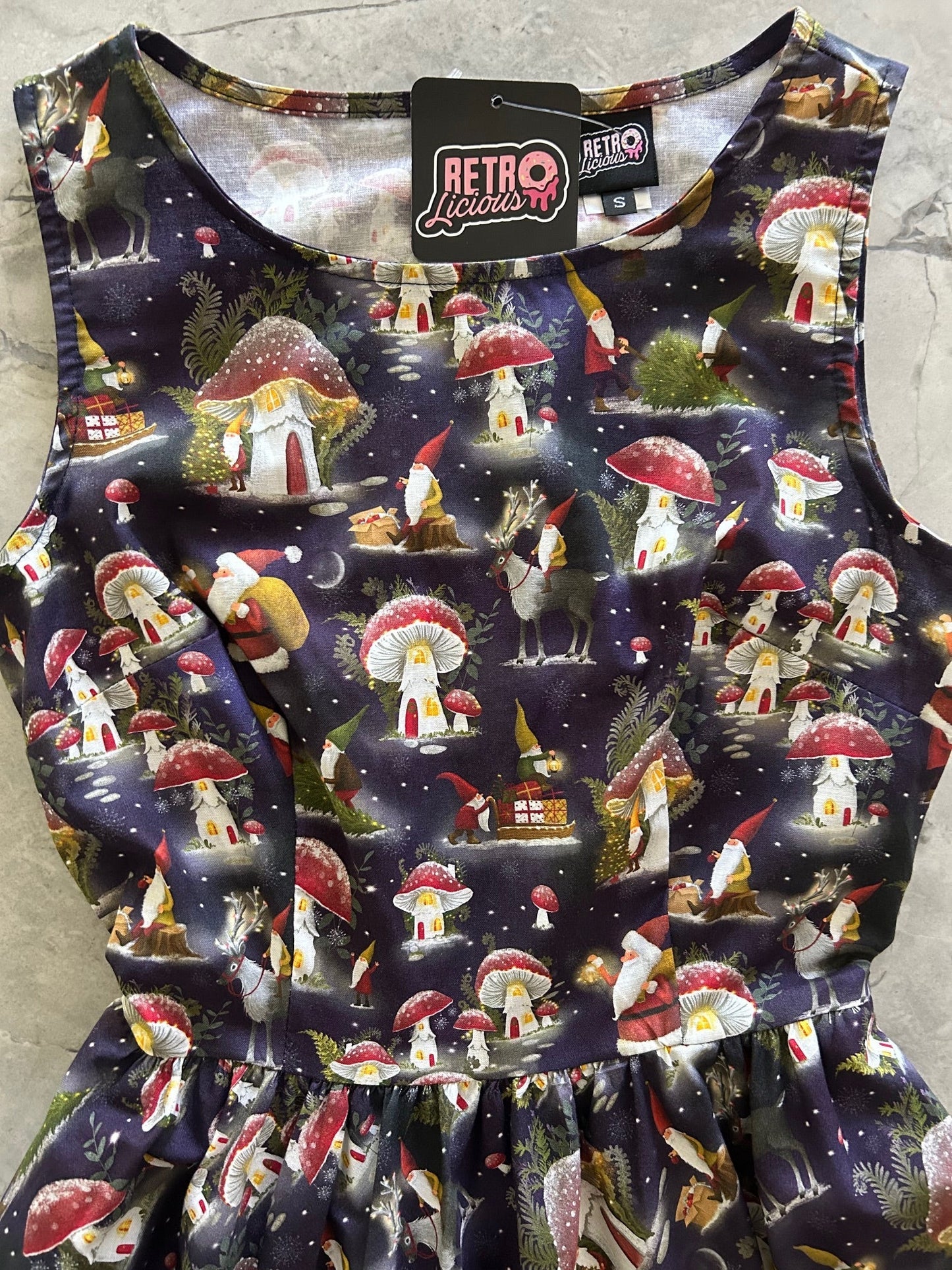 Gnome Midi Dress - Small only, 1 left! Retrolicious