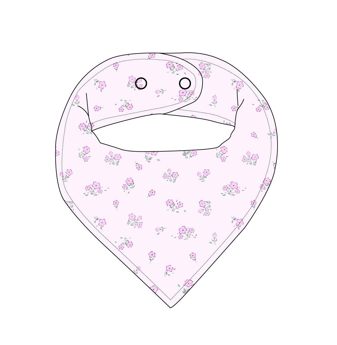Aisley - Bandana Bib Blush Lotus