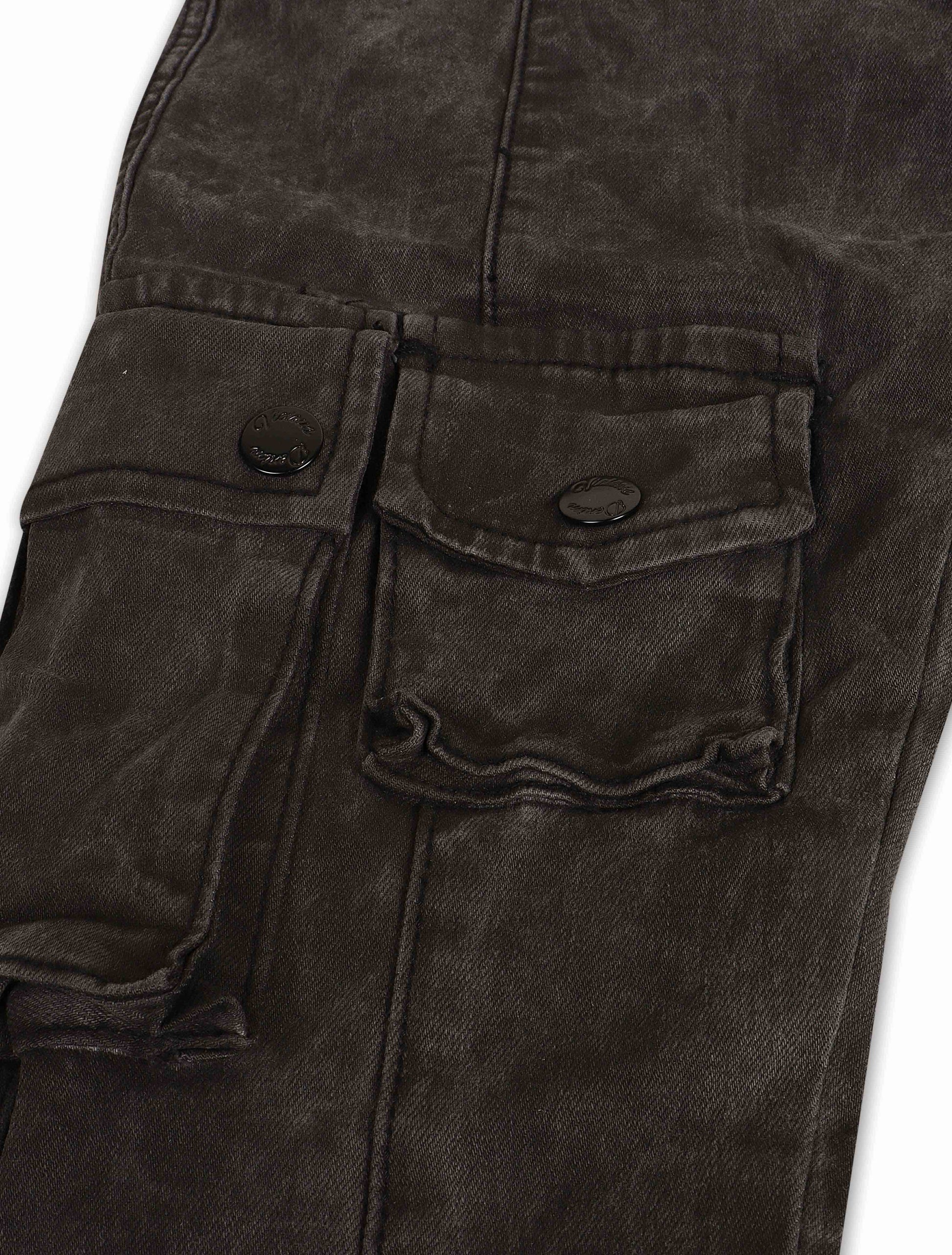 Vicious Denim Flare Stacked Fit Jeans - Black Denim Exchange