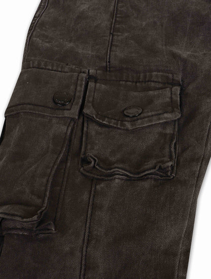 Vicious Denim Flare Stacked Fit Jeans - Black Denim Exchange