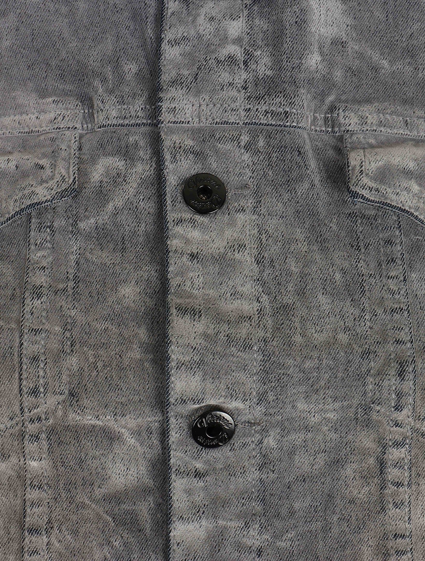 Vicious Denim Velvet Coated Denim Jacket - Grey Denim Exchange