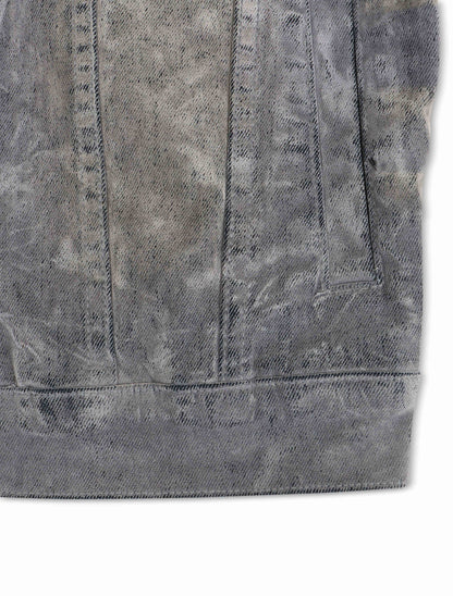 Vicious Denim Velvet Coated Denim Jacket - Grey Denim Exchange