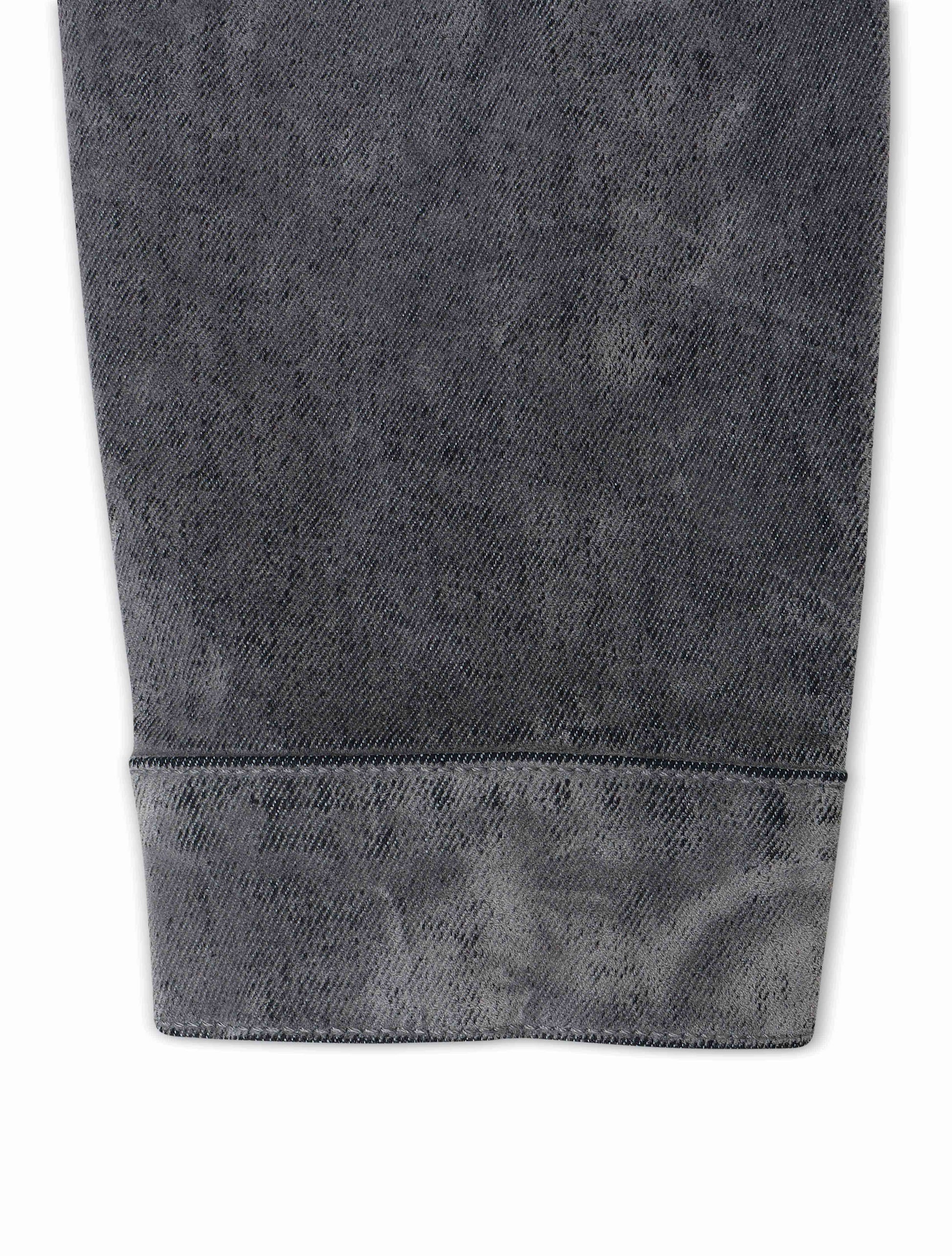 Vicious Denim Velvet Coated Denim Jacket - Grey Denim Exchange
