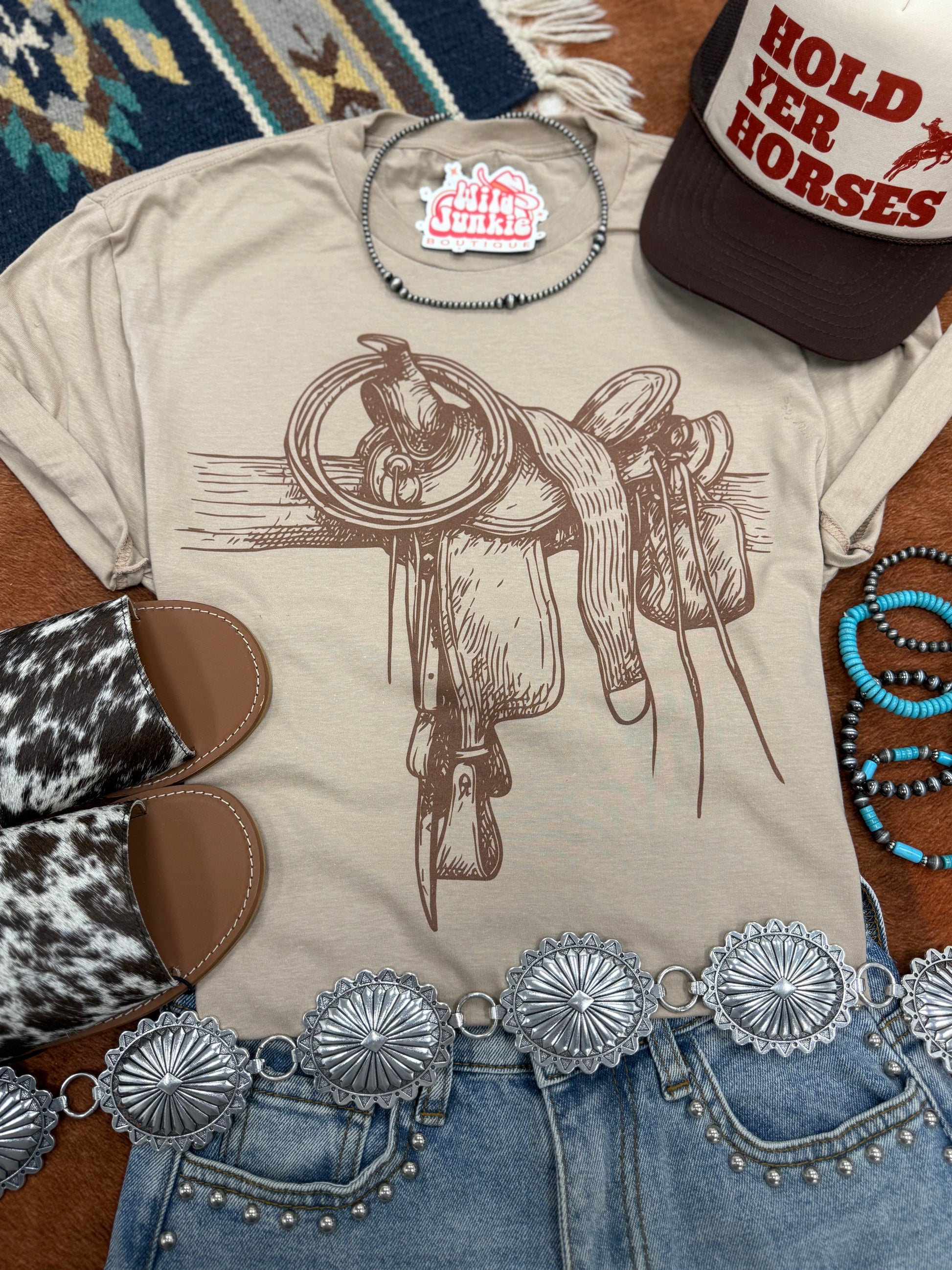 Untamed Saddle Graphic Tee Wild Junkie