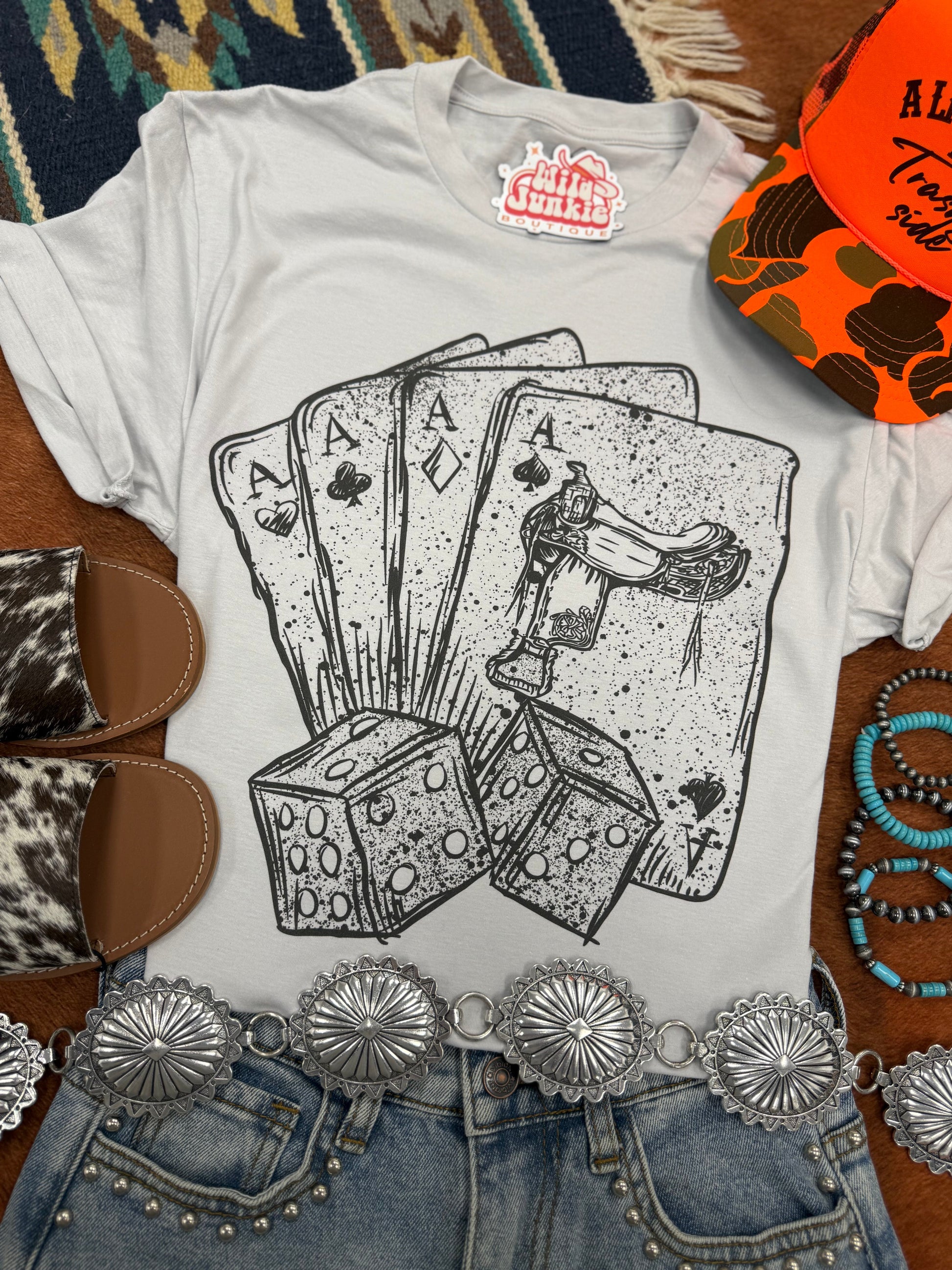 Aces And Dice Graphic Tee Wild Junkie