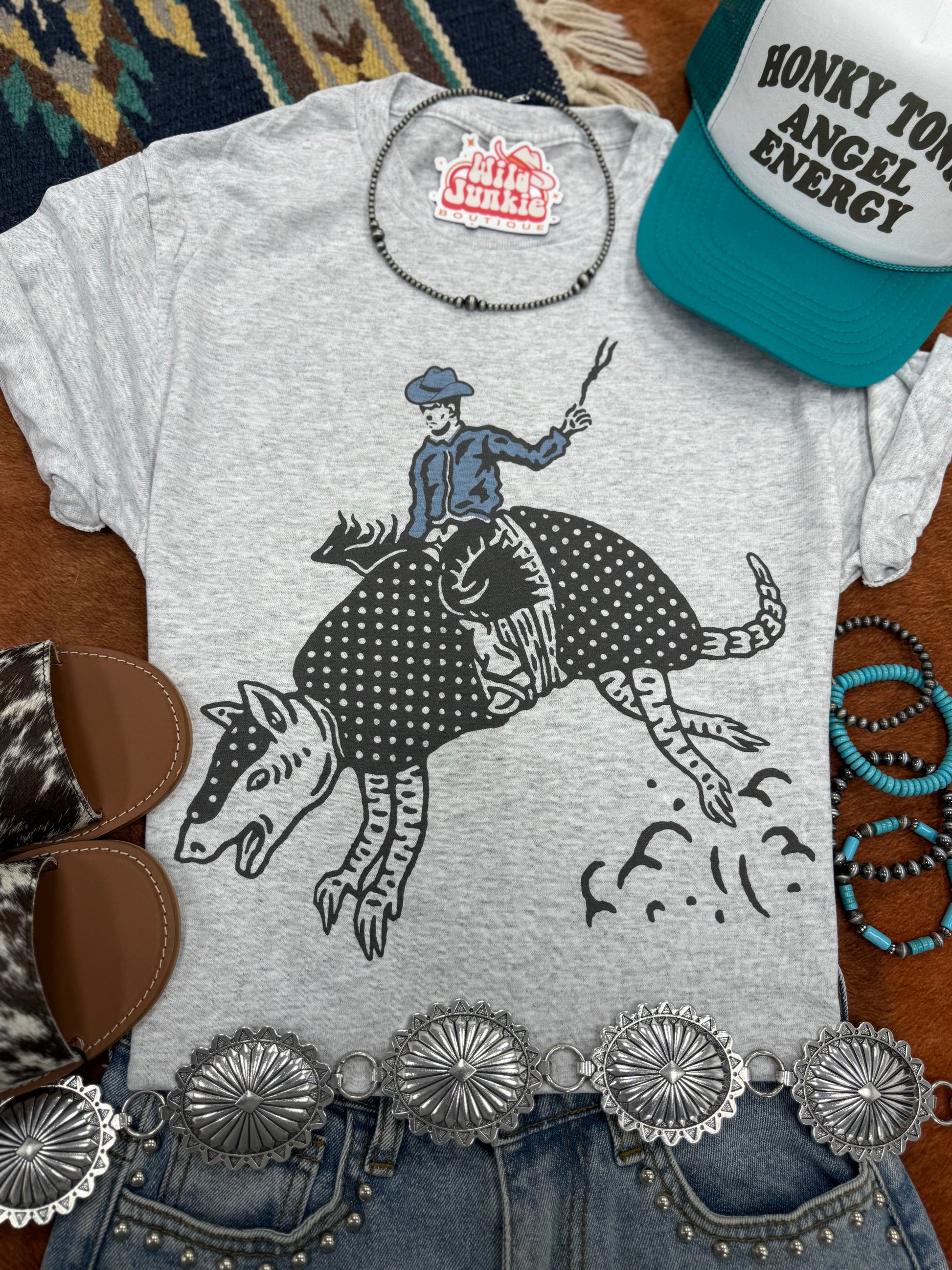 Armadillo Rodeo Graphic Tee Wild Junkie