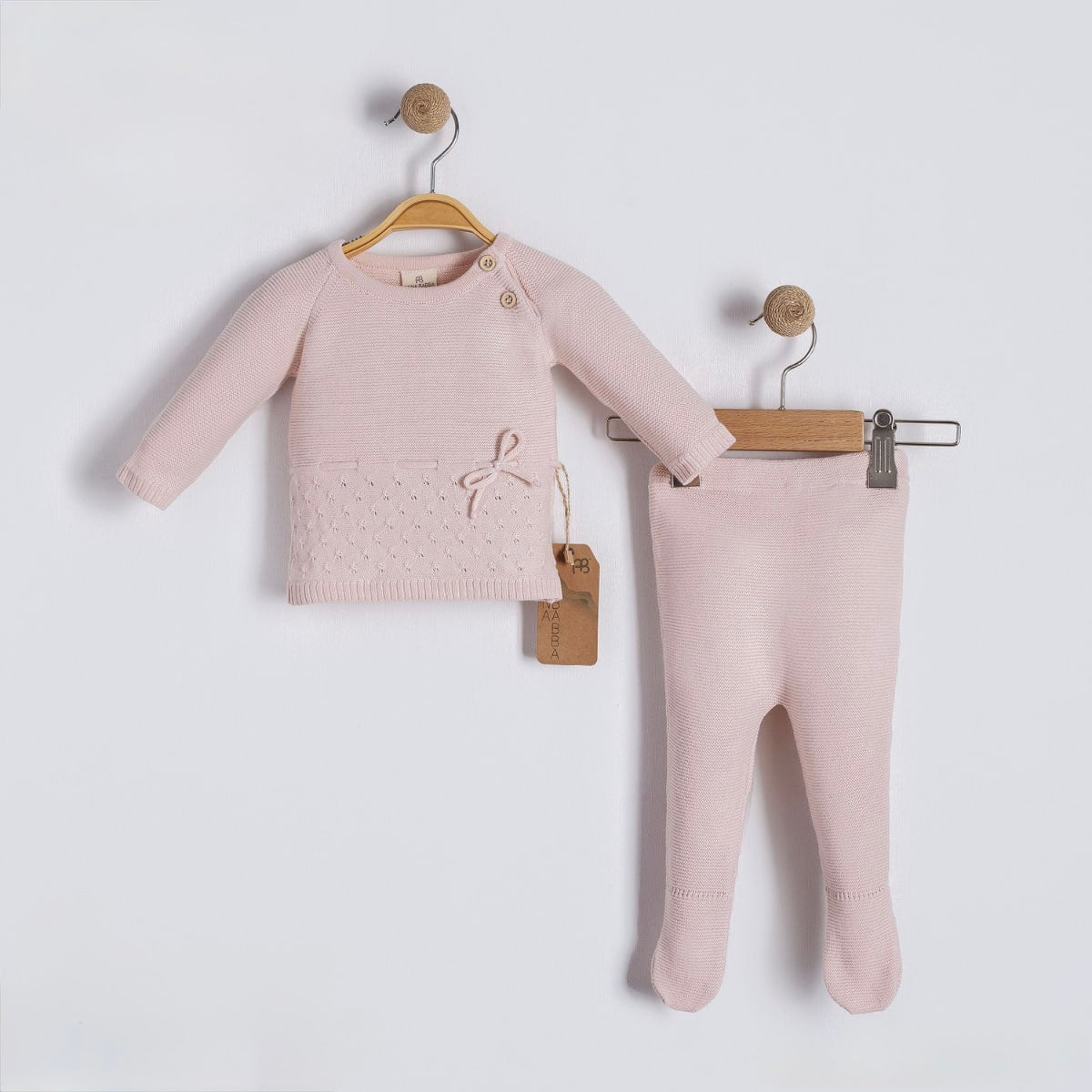 Pink Knit 2-Piece Set Honey and Hive