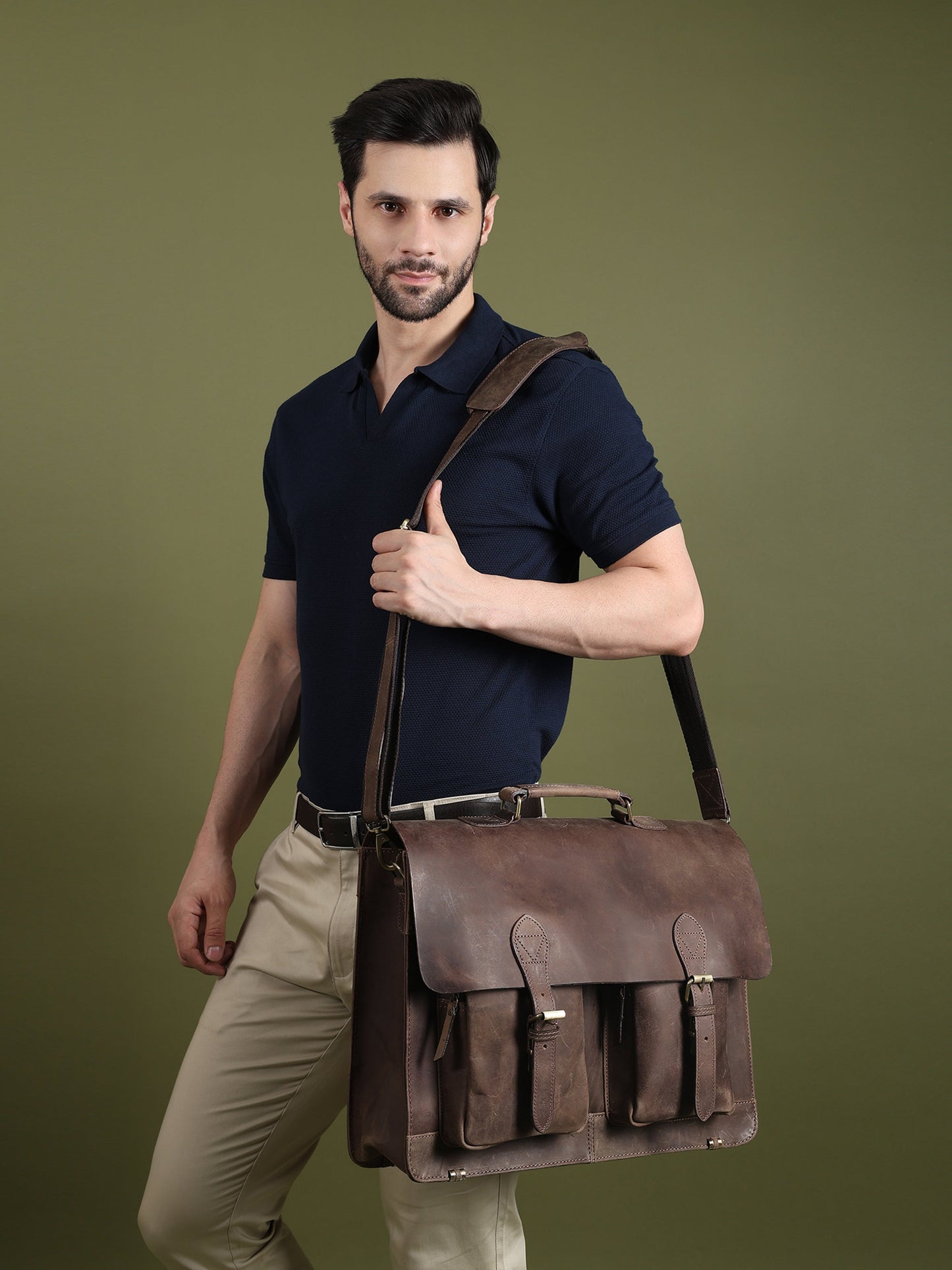 Buffalo Leather Messenger Bag Classy Leather Bags