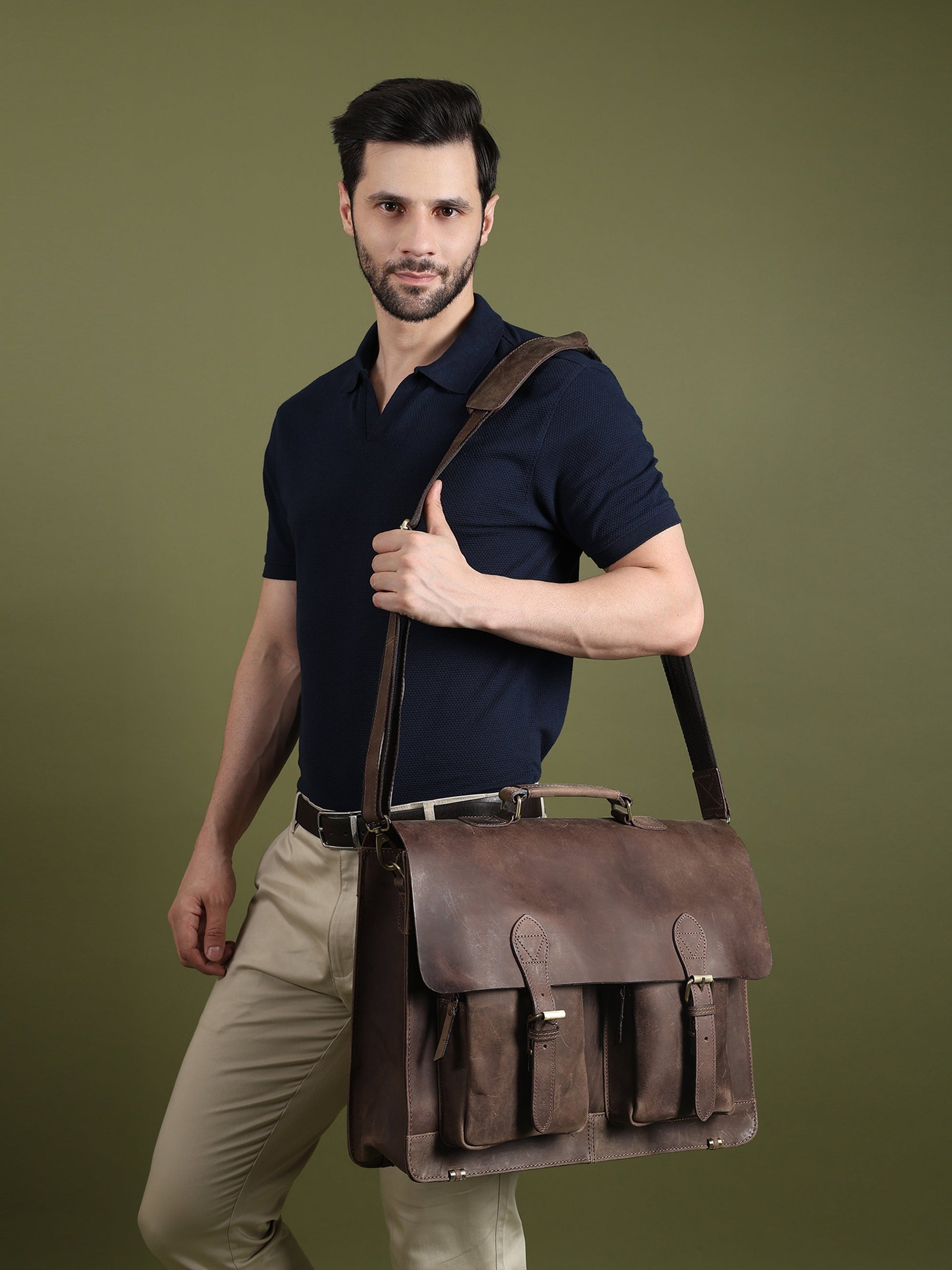 Buffalo Leather Messenger Bag Classy Leather Bags