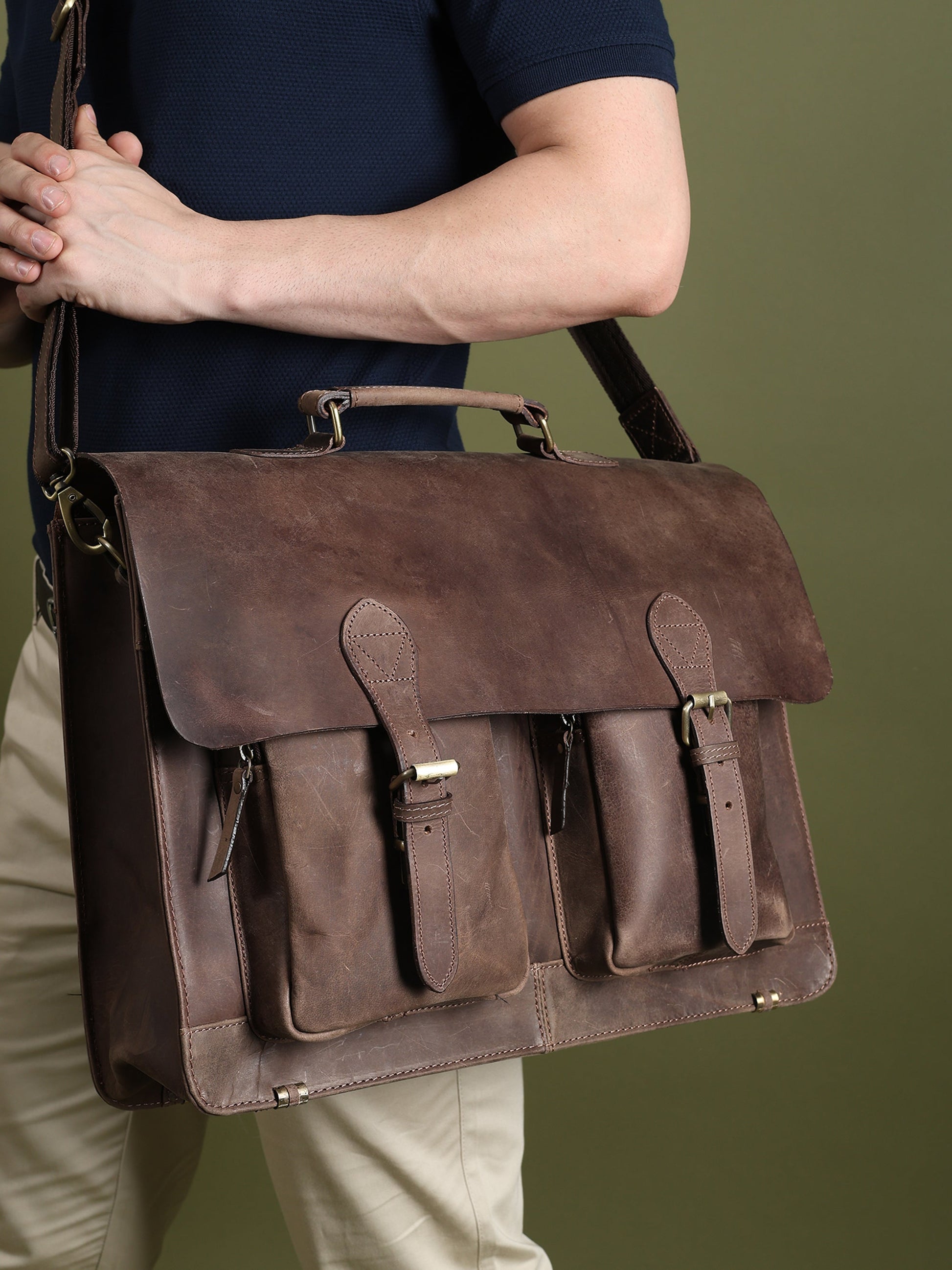 Buffalo Leather Messenger Bag Classy Leather Bags