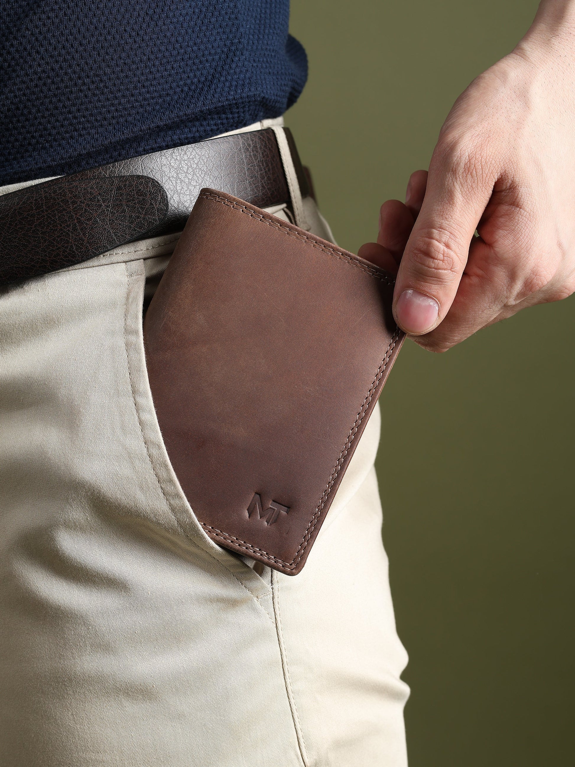 Buffalo Leather Men's Wallet - Vertical Classy Leather Bags