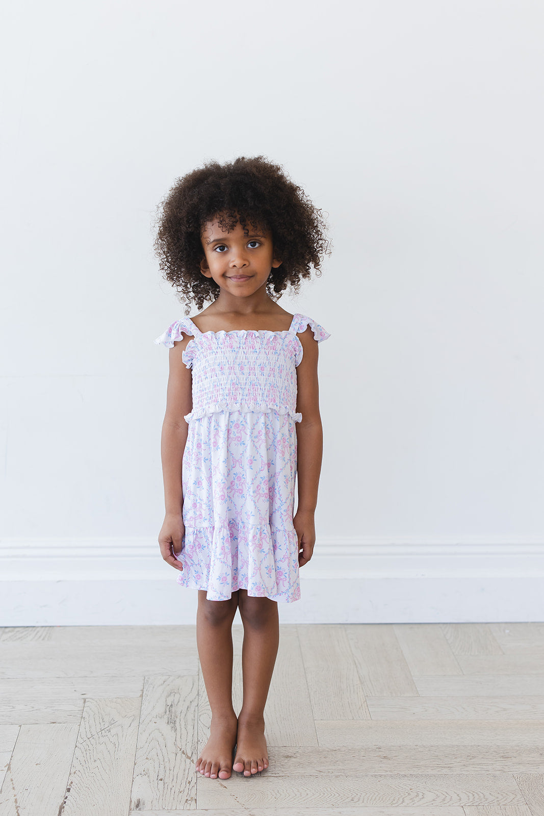 Charlotte - Smocked Dress Blush Lotus