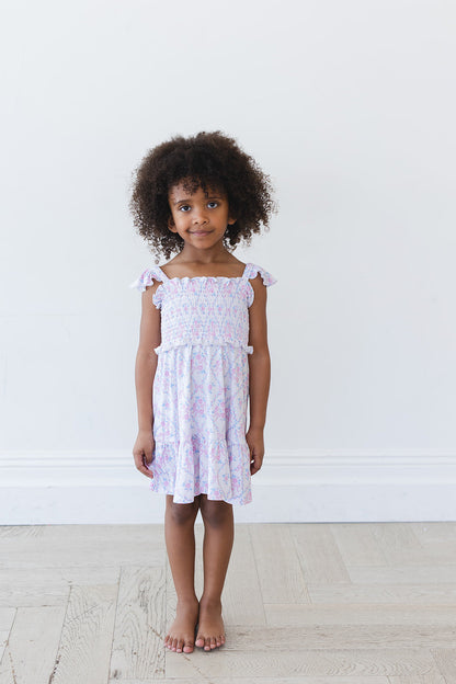 Charlotte - Smocked Dress Blush Lotus