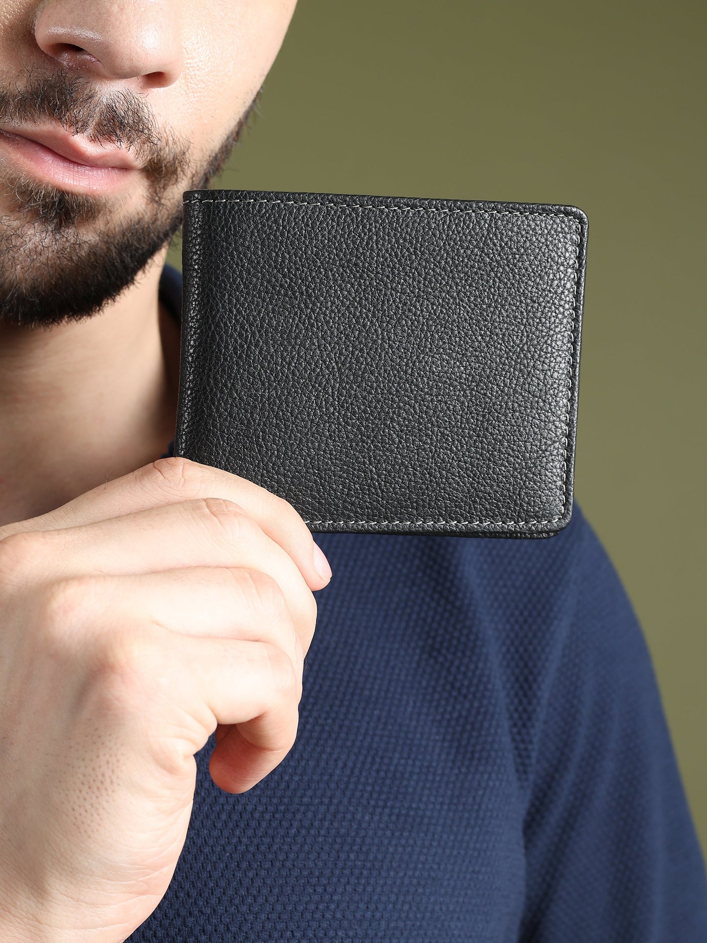 Black Textured Leather Mens Wallet Classy Leather Bags