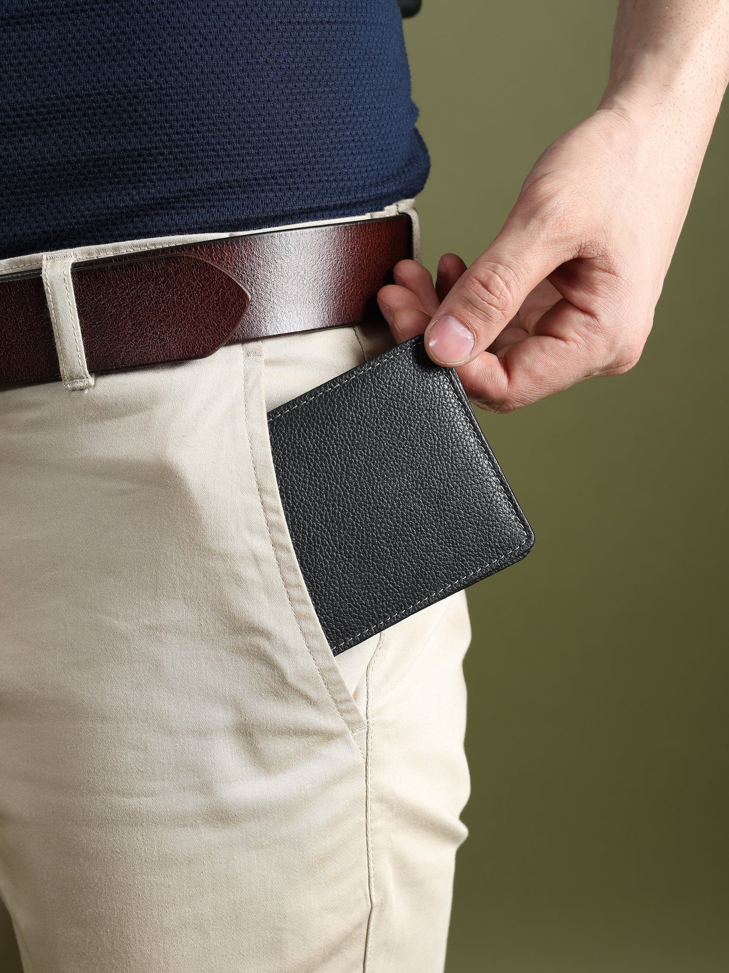 Black Textured Leather Mens Wallet Classy Leather Bags