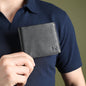 Black Minimal Contrast Wallet Classy Leather Bags