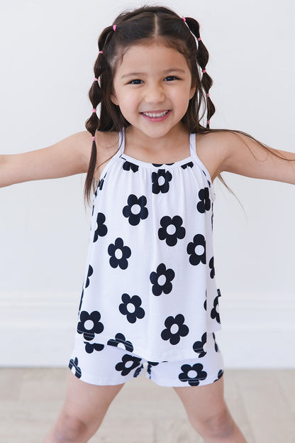 Presley (ribbed) - Tank Short Set Blush Lotus