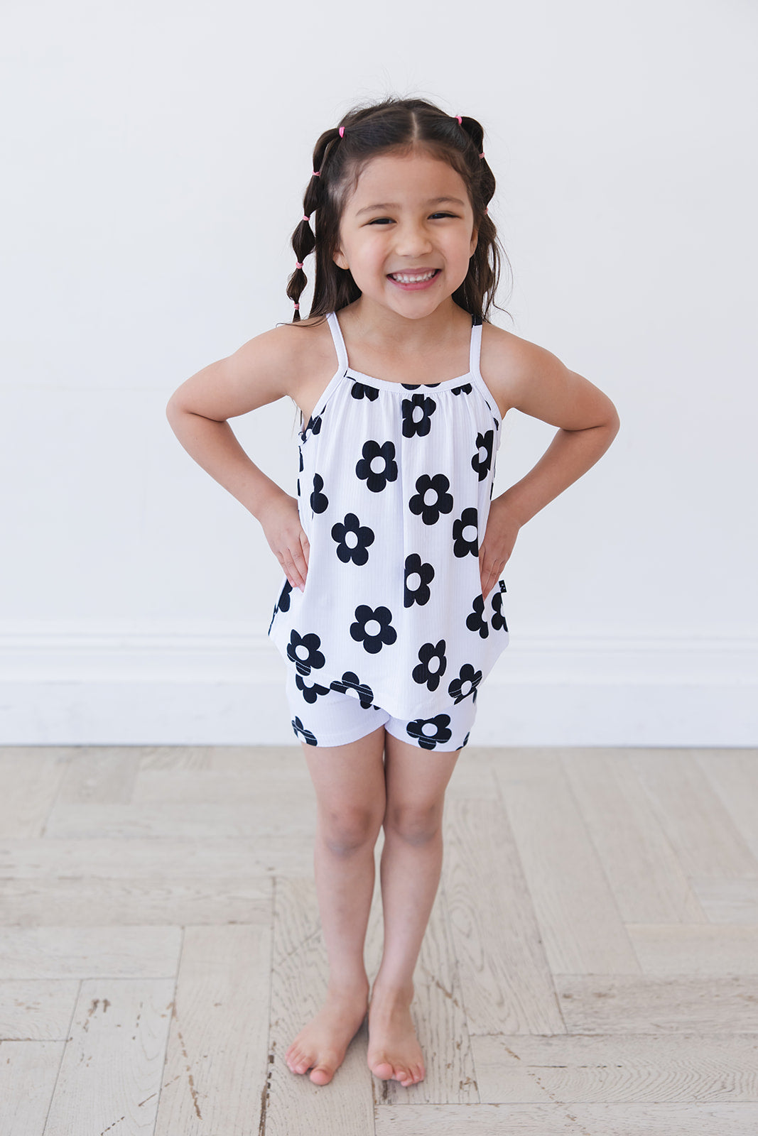 Presley (ribbed) - Tank Short Set Blush Lotus