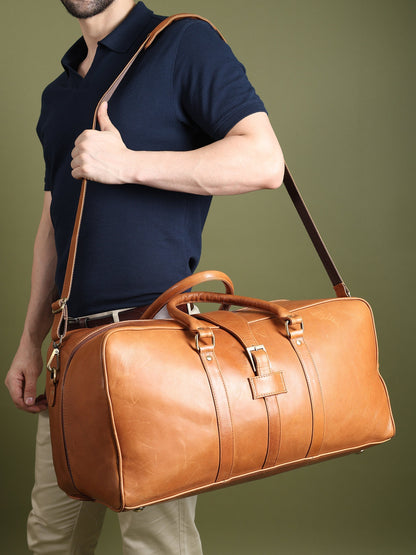 Port Blair Leather Duffle Travel Bag Classy Leather Bags