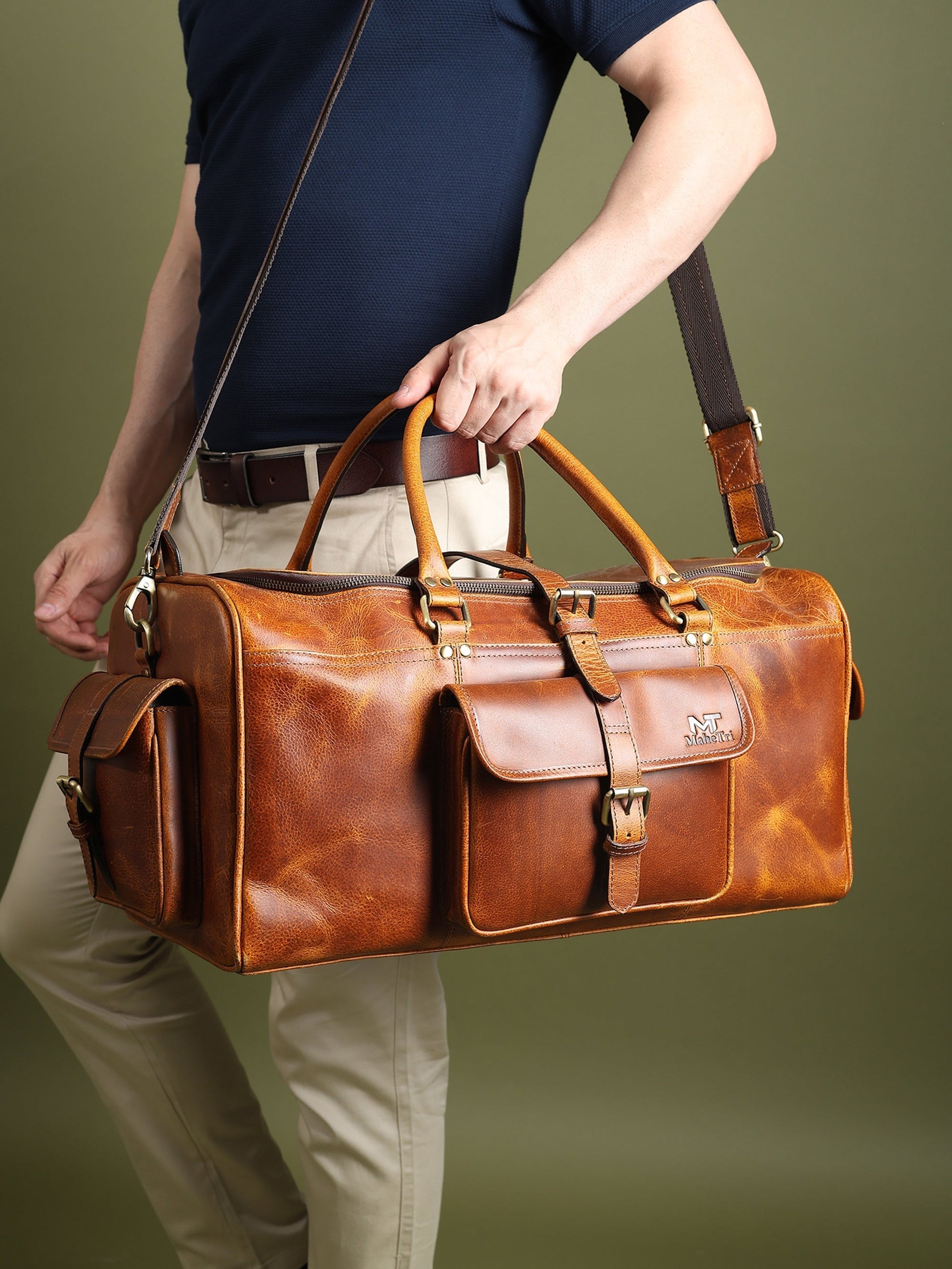 Berlin Leather Weekender Duffle Bag Classy Leather Bags