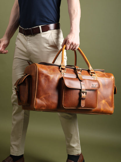 Berlin Leather Weekender Duffle Bag Classy Leather Bags