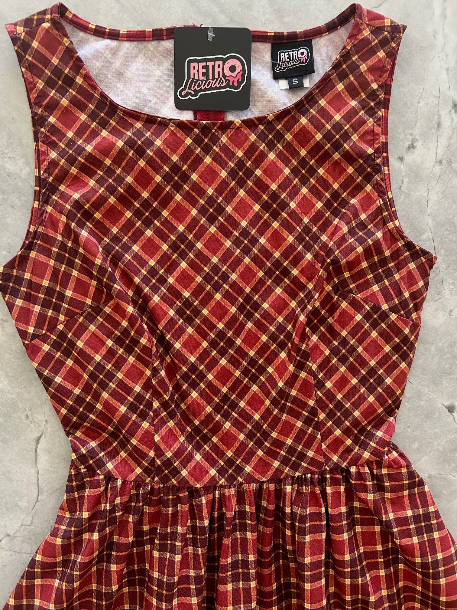 Plaid Vintage Dress Retrolicious