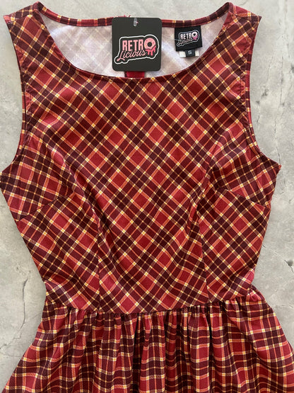 Plaid Vintage Dress Retrolicious