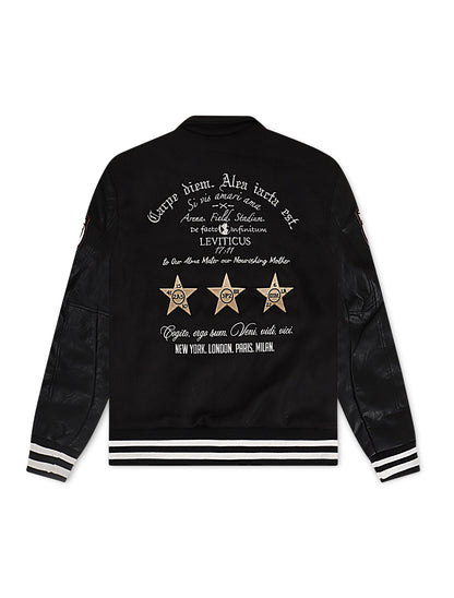 Jordan Craig Kids Carpe Diem Varsity Jacket - Black Denim Exchange