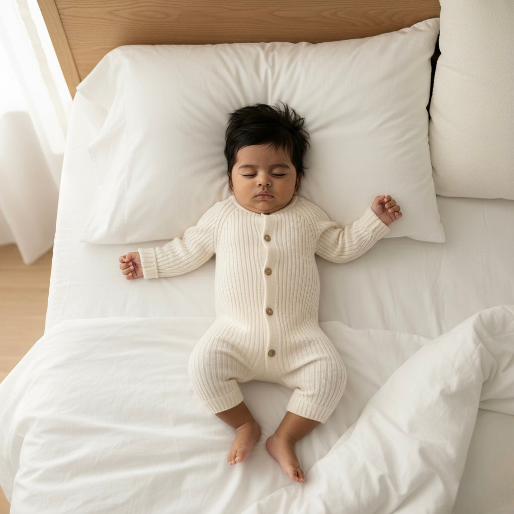 Knit Cream Organic Cotton Onesie Honey and Hive
