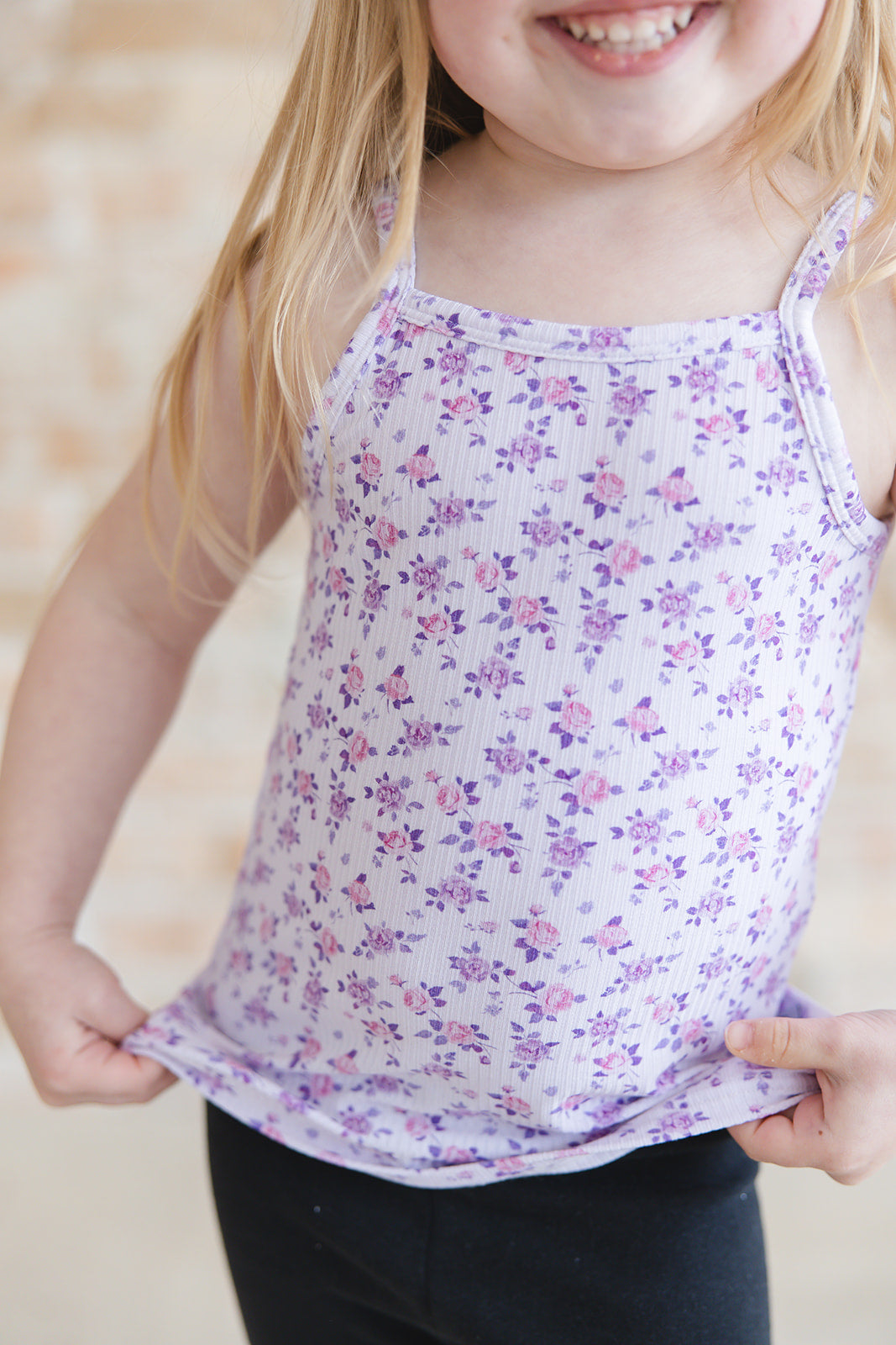 Kapri (ribbed) - Bamboo Tank Blush Lotus