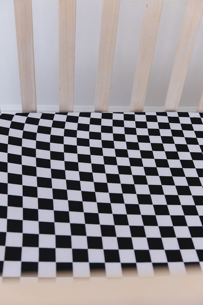 Hendrix (ribbed) - Crib Sheet Blush Lotus