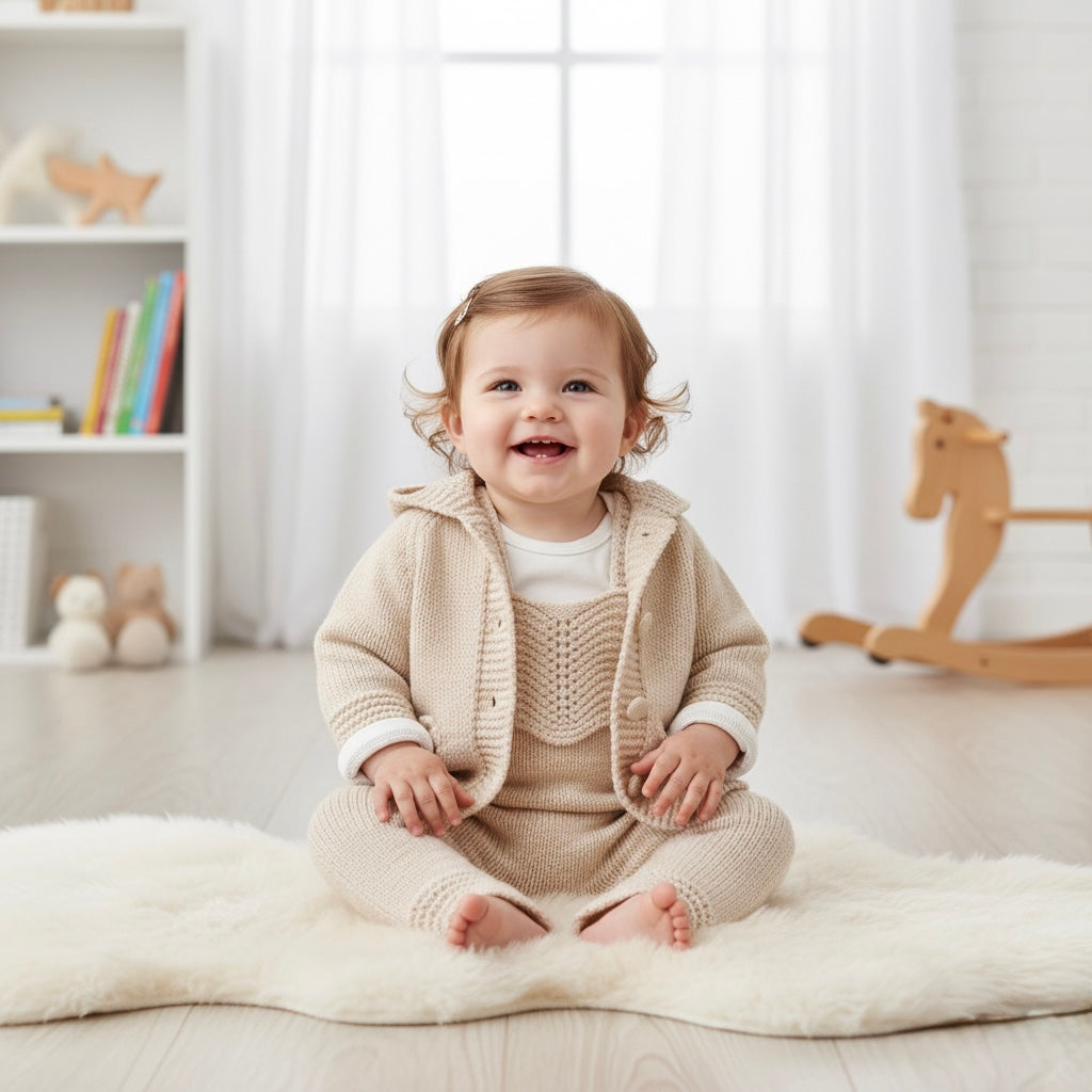 Shae 3 Piece Beige Knitwear Set Honey and Hive