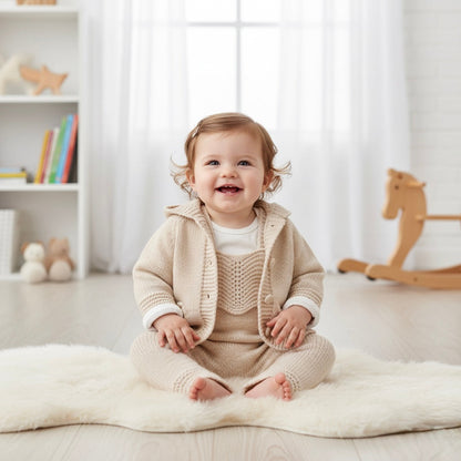 Shae 3 Piece Beige Knitwear Set Honey and Hive