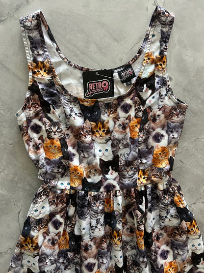 Realistic Cats Fit & Flare Dress Retrolicious